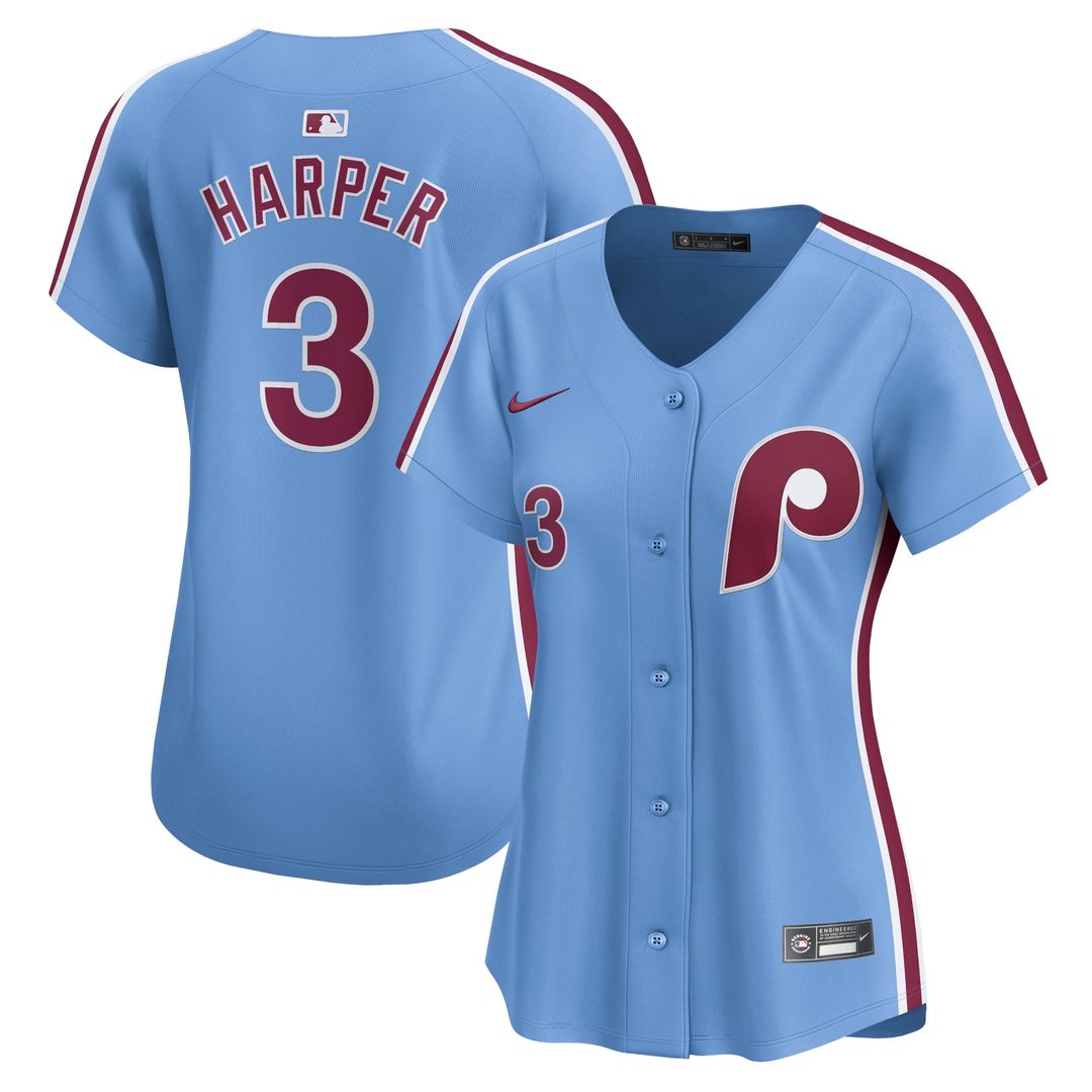 Philadelphia Phillies Bryce Harper Women's Alternate Limited Jersey (Light Blue)