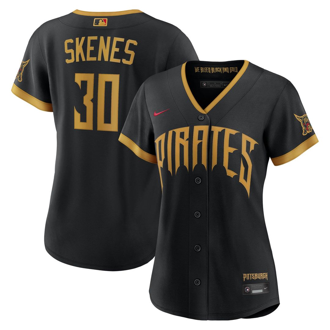 Pittsburgh Pirates Paul Skenes Women's 2026 City Connect Stadium Jersey (Black)