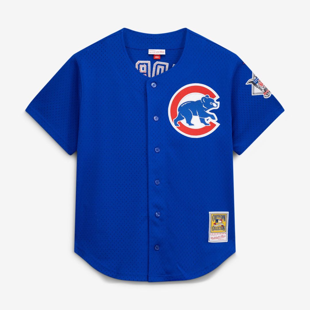 Chicago Cubs Ryne Sandberg Cooperstown 1997 Mesh Batting Practice Button-Up Jersey (Royal)