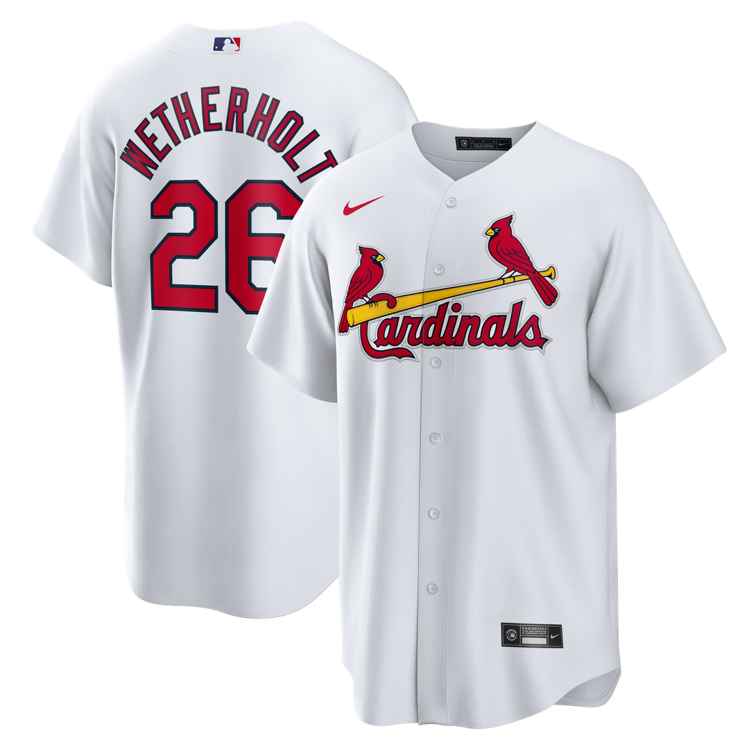 St. Louis Cardinals JJ Wetherholt Home Replica Jersey (White)