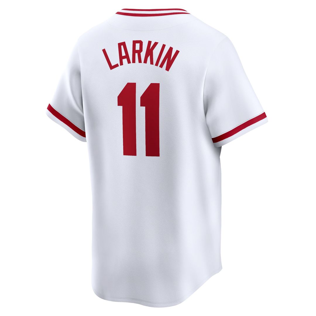 Cincinnati Reds Barry Larkin Throwback Cooperstown Limited Jersey (White)