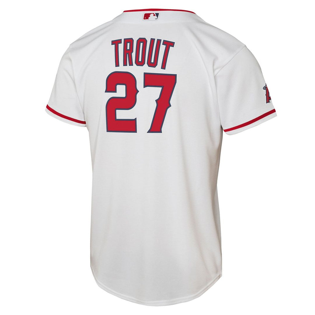 Los Angeles Angels Mike Trout Youth Home Stadium Jersey (White)