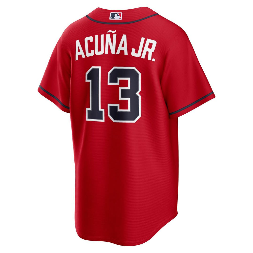 Atlanta Braves Ronald Acuña Jr. Alternate 2 Replica Jersey (Red)