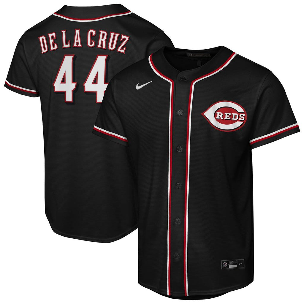 Cincinnati Reds Elly De La Cruz Youth Fashion Replica Jersey (Black)