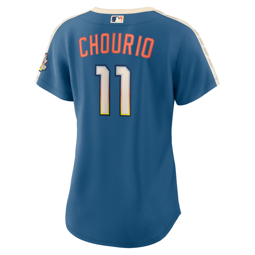 Milwaukee Brewers Jackson Chourio Women's 2026 City Connect Stadium Jersey (Mineral Blue)