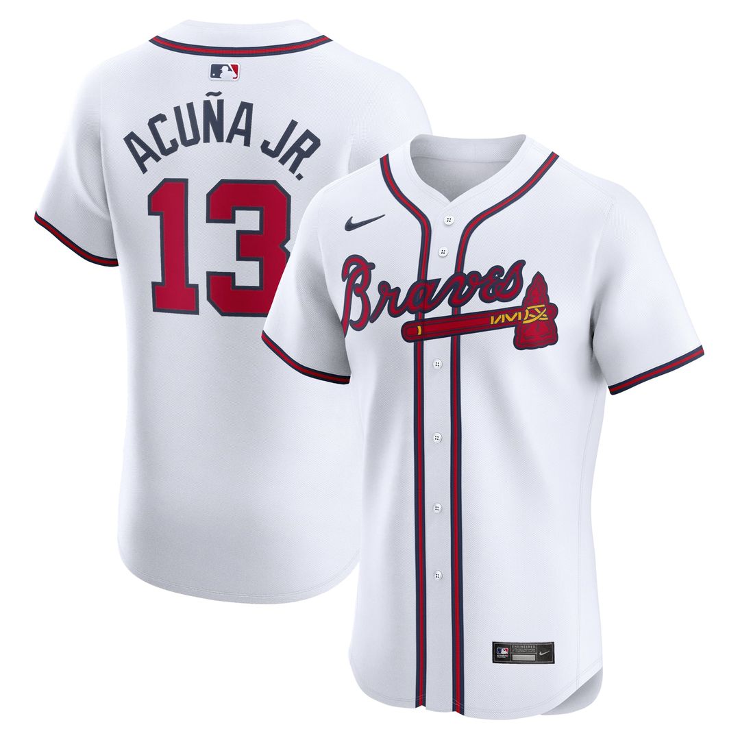 Atlanta Braves Ronald Acuña Jr. Home Elite Jersey (White)