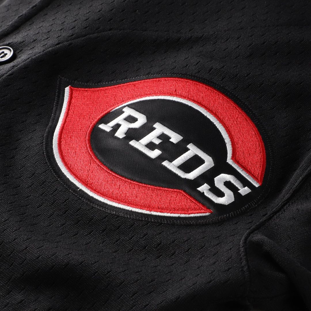 Cincinnati Reds Ken Griffey Jr. Big & Tall Cooperstown Mesh Batting Practice Jersey (Black)