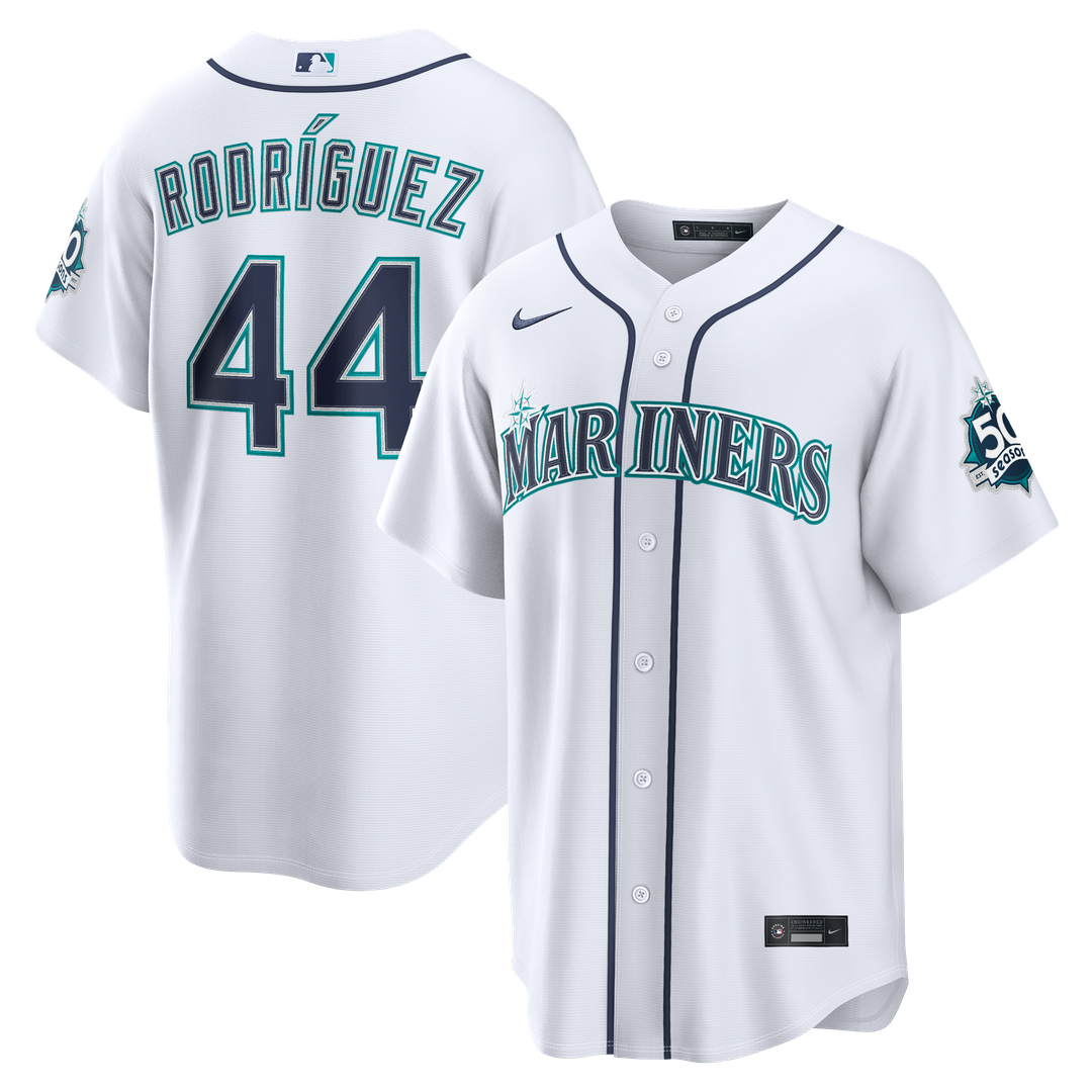 Seattle Mariners Julio Rodríguez Alternate Stadium 50th Season Patch Jersey (Teal)