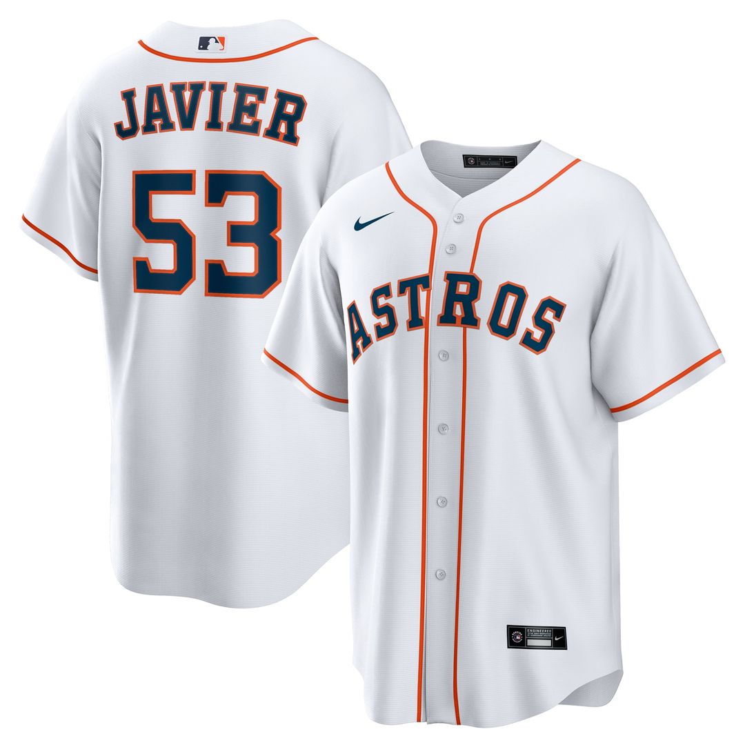 Houston Astros Cristian Javier Home Replica Jersey (White)