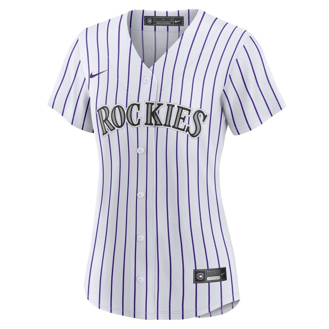 Colorado Rockies Charlie Blackmon Women's Home Replica Jersey (White)
