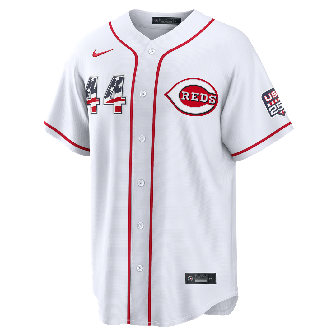 Cincinnati Reds Elly De La Cruz USA 250 Fourth of July Home Stadium Jersey (White)