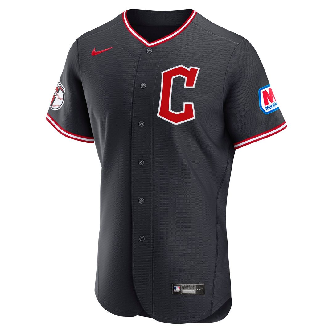 Cleveland Guardians Alternate Authentic Sponsor Patch Jersey (Navy)