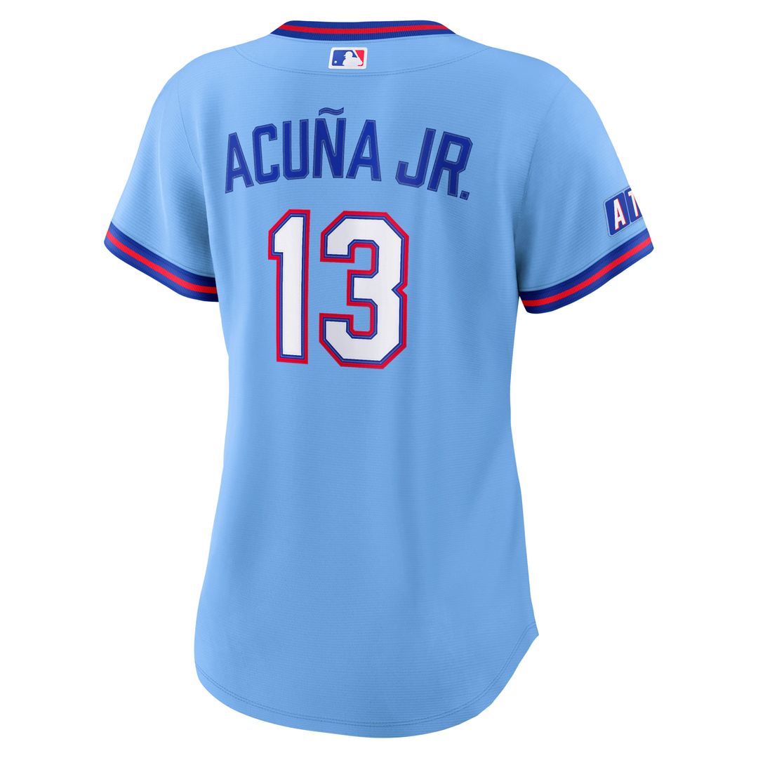 Atlanta Braves Ronald Acuña Jr. Women's 2026 City Connect Stadium Jersey (Powder Blue)