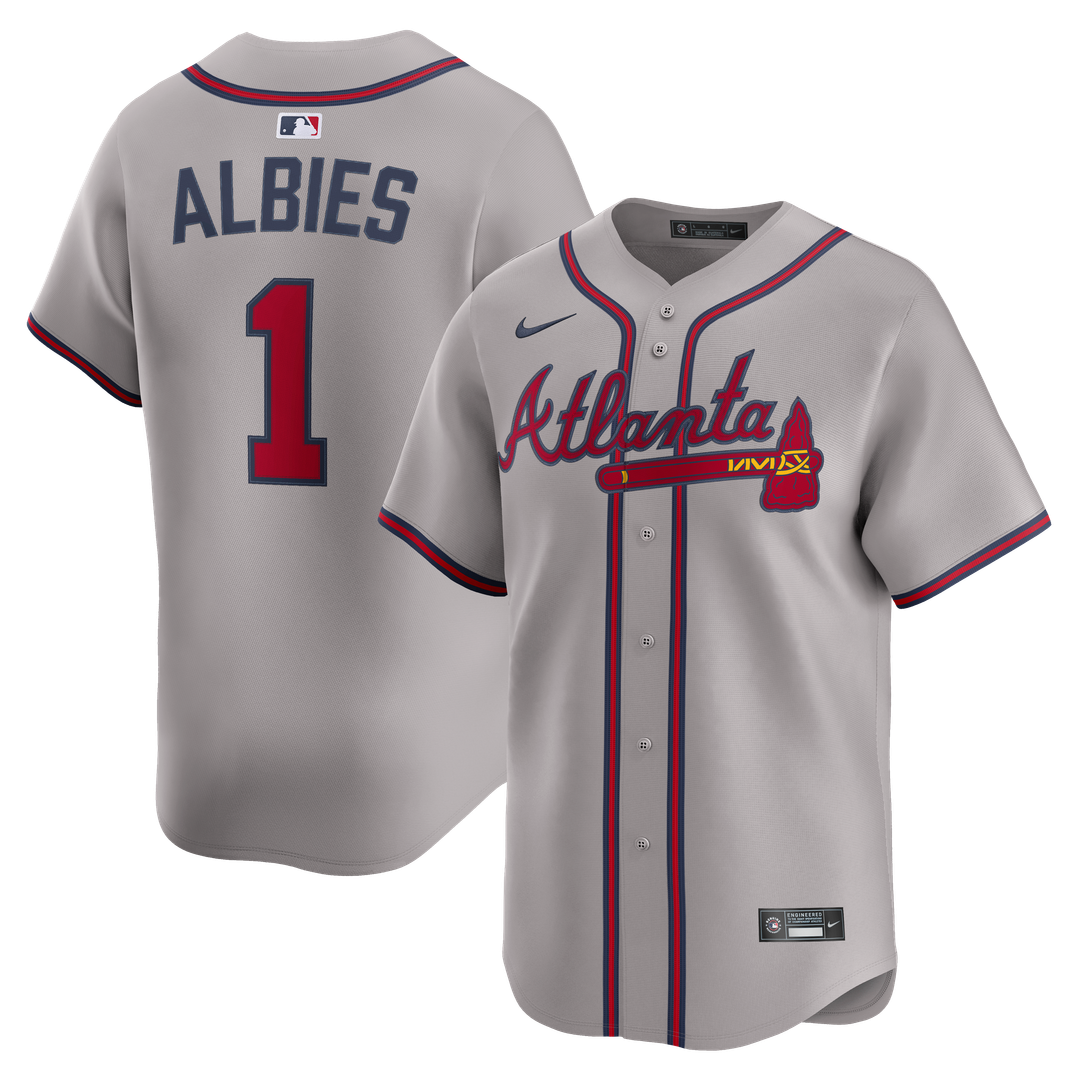 Atlanta Braves Ozzie Albies Road Limited Jersey (Gray)