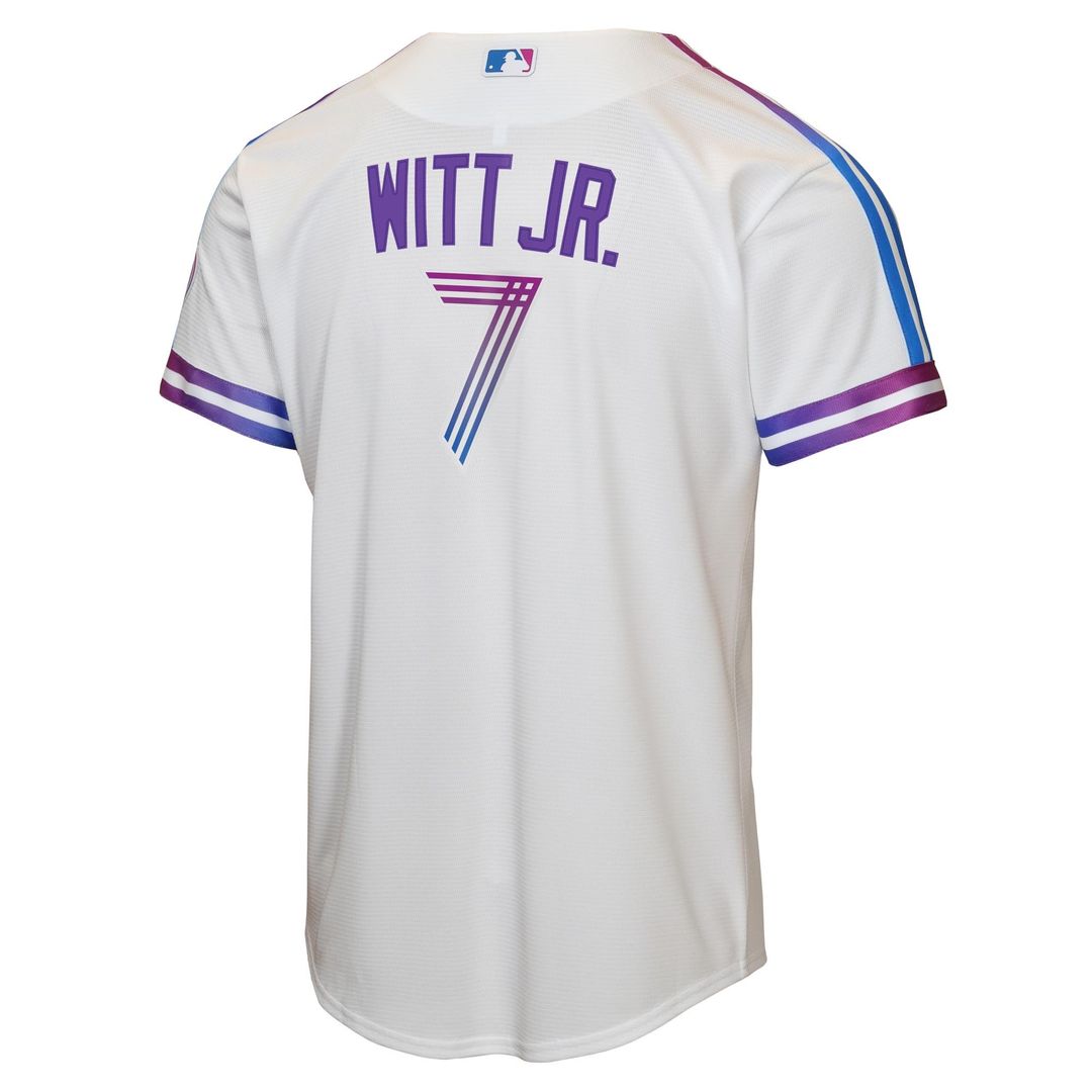Kansas City Royals Bobby Witt Jr. Youth 2026 City Connect Stadium Jersey (White)