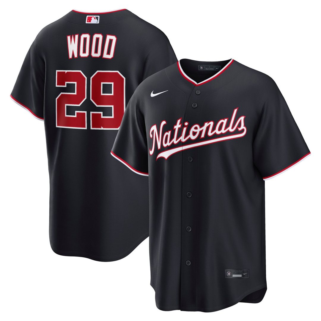 Washington Nationals James Wood Alternate Replica Jersey (Navy)