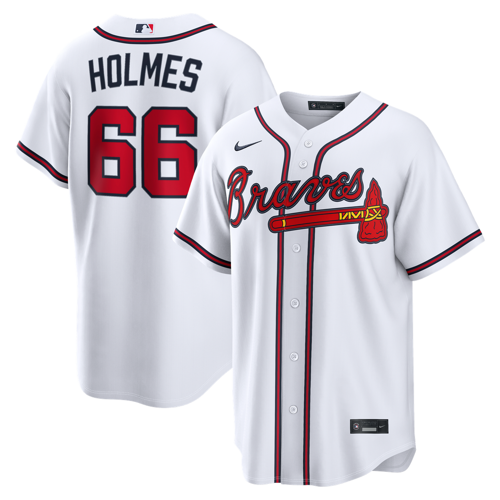 Atlanta Braves Grant Holmes Home Replica Jersey (White)