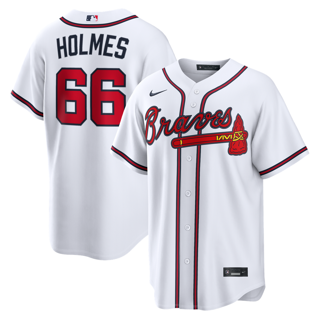Atlanta Braves Grant Holmes Home Replica Jersey (White)