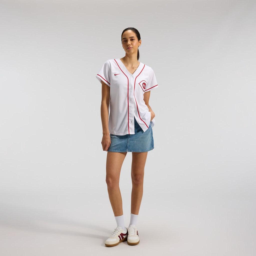 Cincinnati Reds Elly De La Cruz Women's Home Replica Jersey (White)