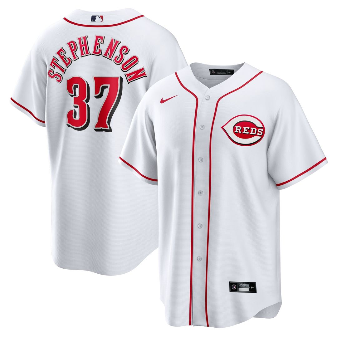 Cincinnati Reds Tyler Stephenson Home Replica Jersey (White)