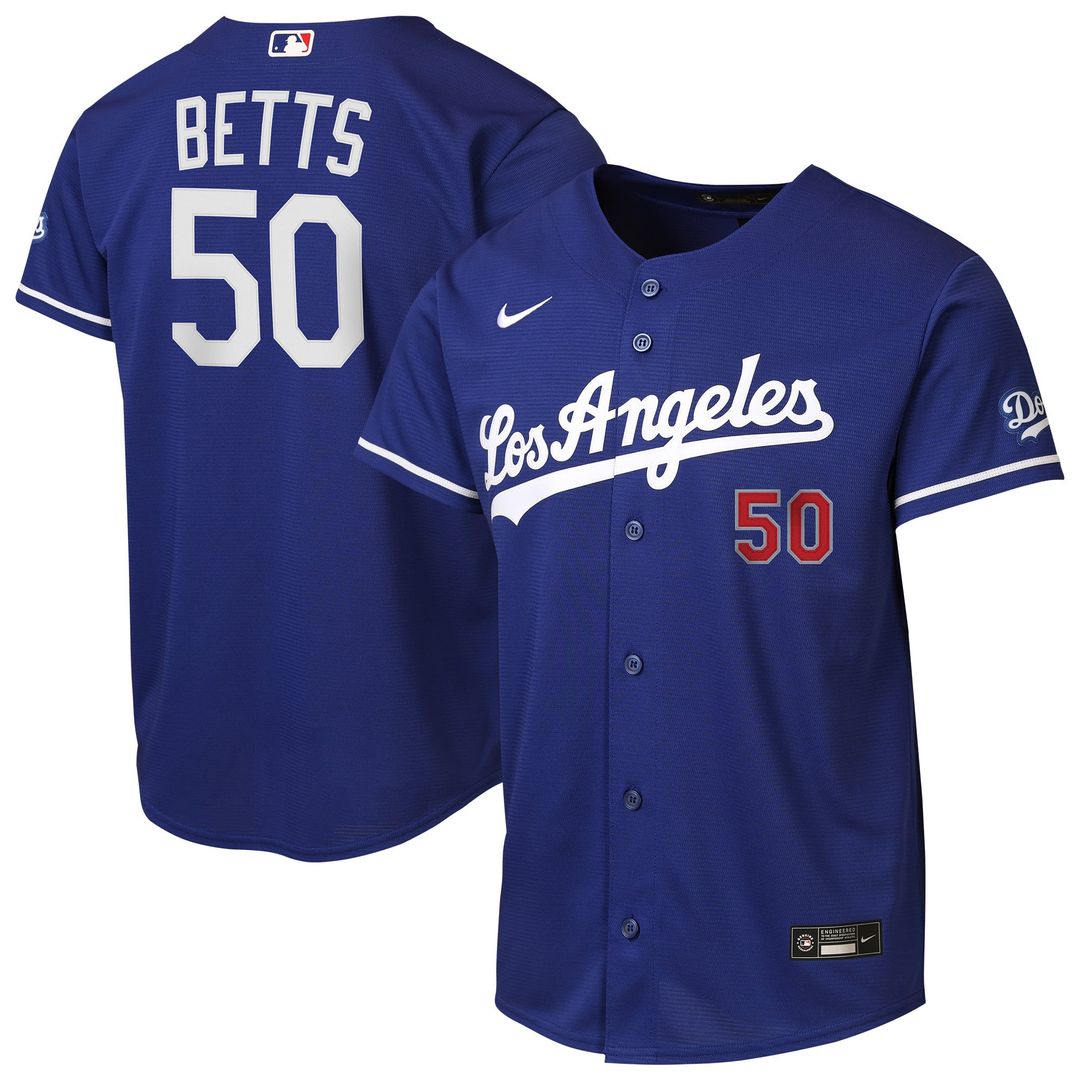 Los Angeles Dodgers Mookie Betts Youth Alternate Stadium Jersey (Royal)