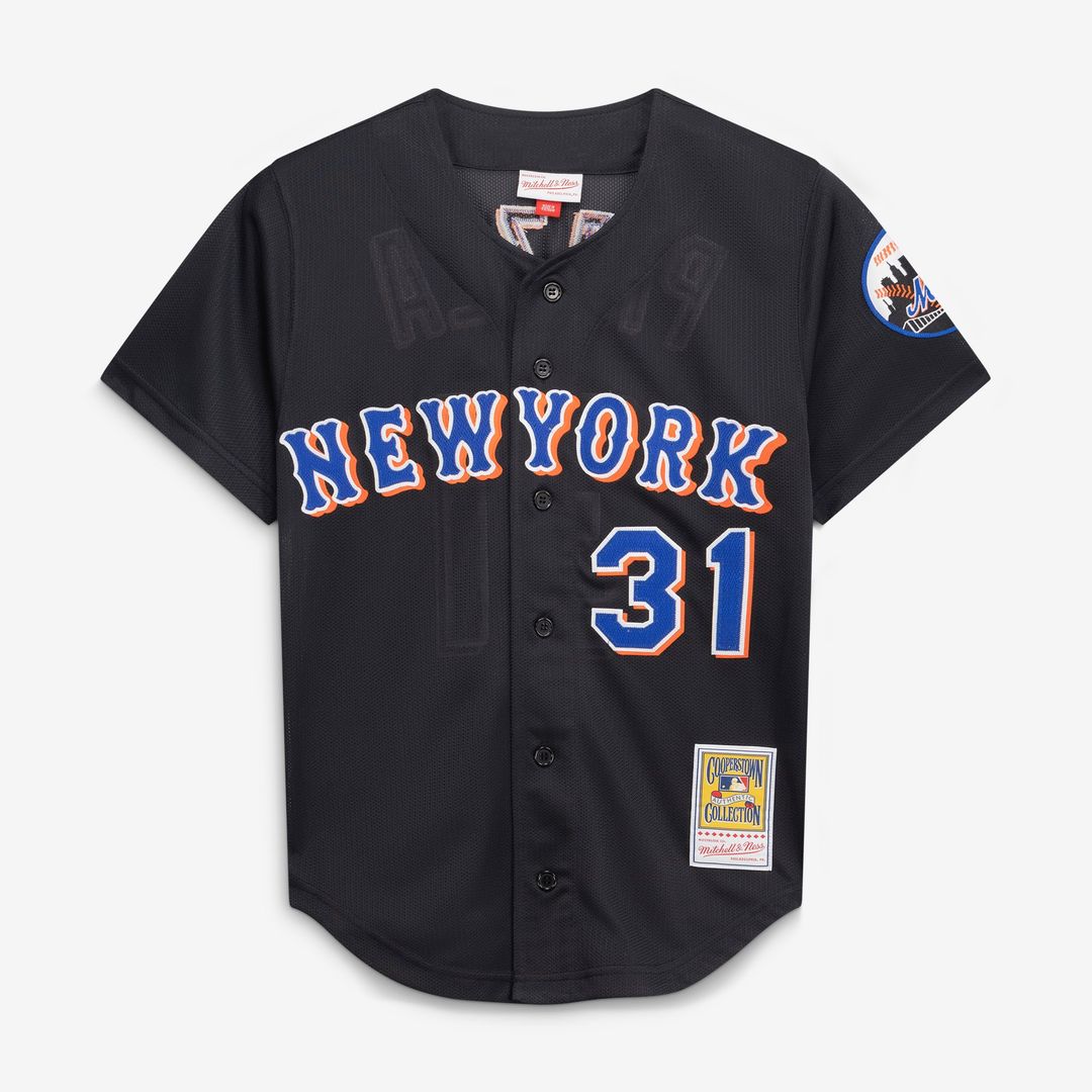 New York Mets Mike Piazza Cooperstown 2000 Batting Practice Jersey (Black)