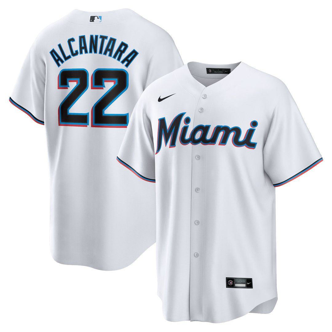 Miami Marlins Sandy Alcantara Replica Jersey (White)
