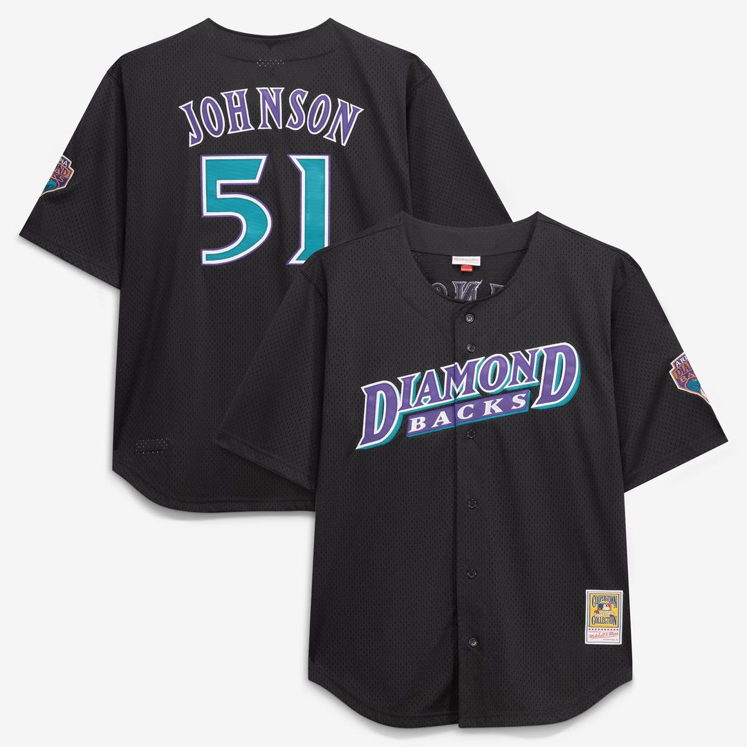 Arizona Diamondbacks Randy Johnson Big & Tall Cooperstown Mesh Batting Practice Jersey (Black)