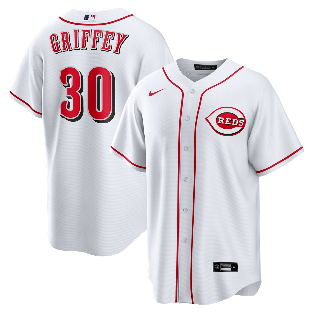 Cincinnati Reds Ken Griffey Jr. Home Retired Replica Jersey (White)