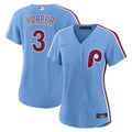 Philadelphia Phillies Bryce Harper Women's Alternate Replica Jersey (Light Blue)