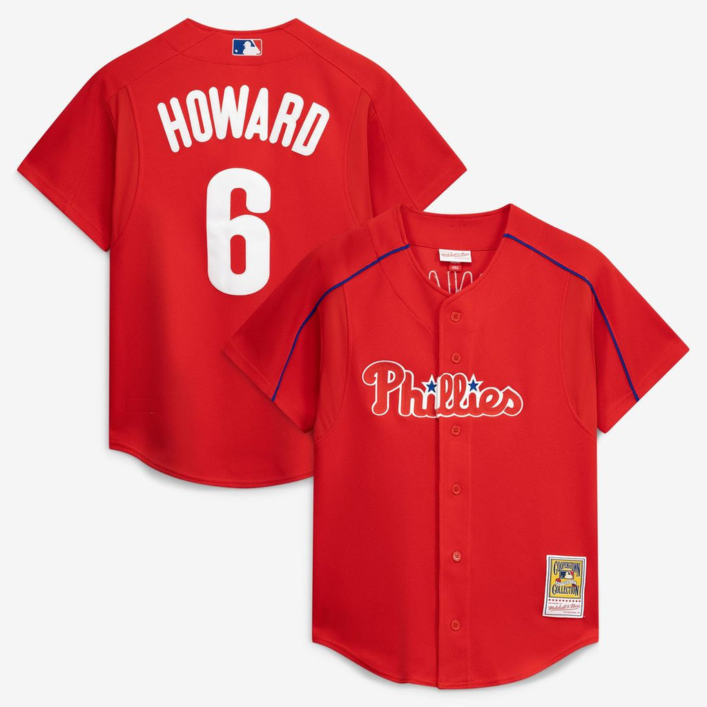 Philadelphia Phillies Ryan Howard Cooperstown Batting Practice Jersey (Red)