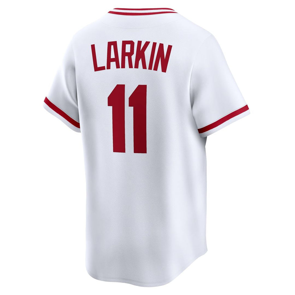 Cincinnati Reds Barry Larkin Throwback Cooperstown Limited Jersey (White)
