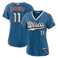 Milwaukee Brewers Jackson Chourio Women's 2026 City Connect Stadium Jersey (Mineral Blue)