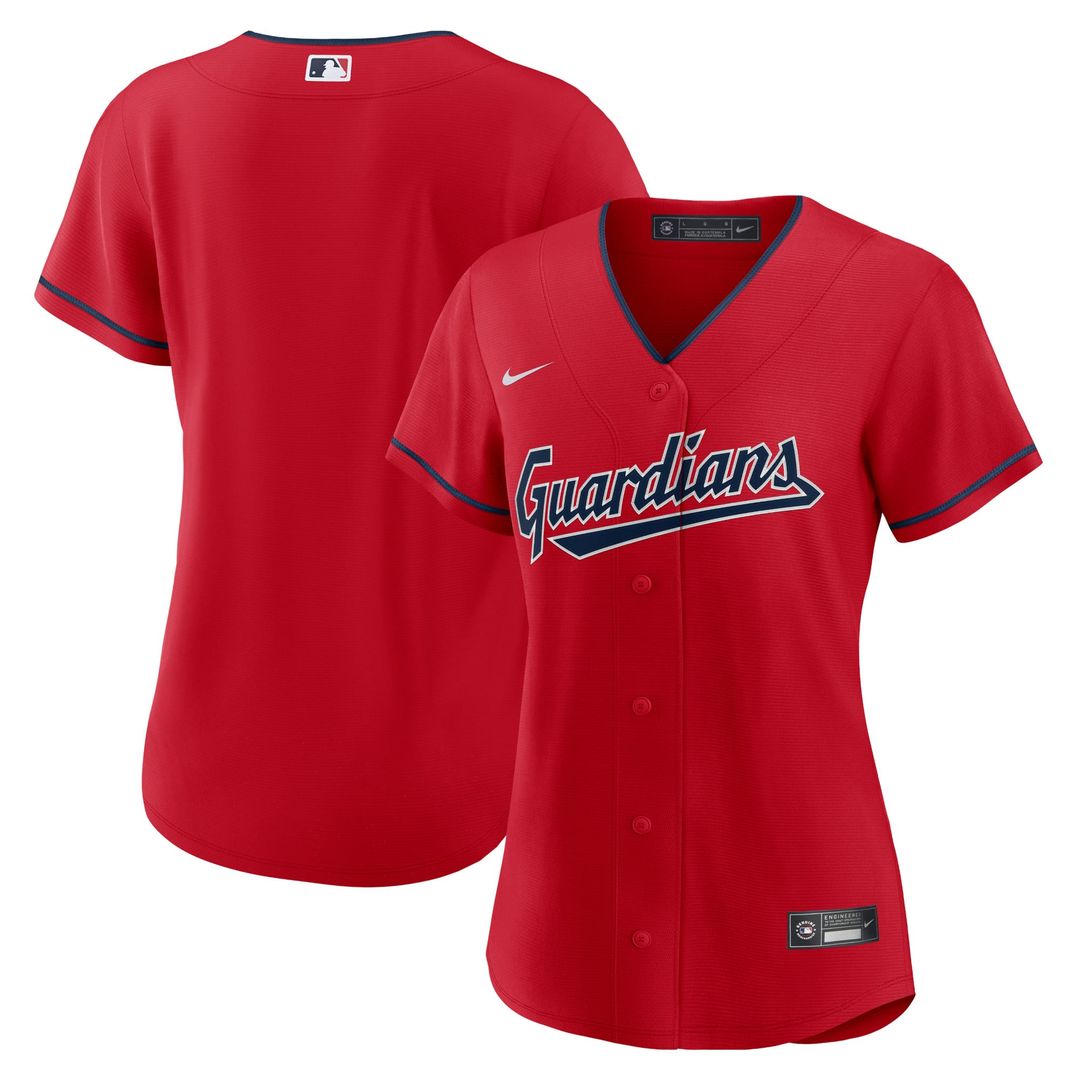 Cleveland Guardians Women's Alternate Replica Team Jersey (Red)