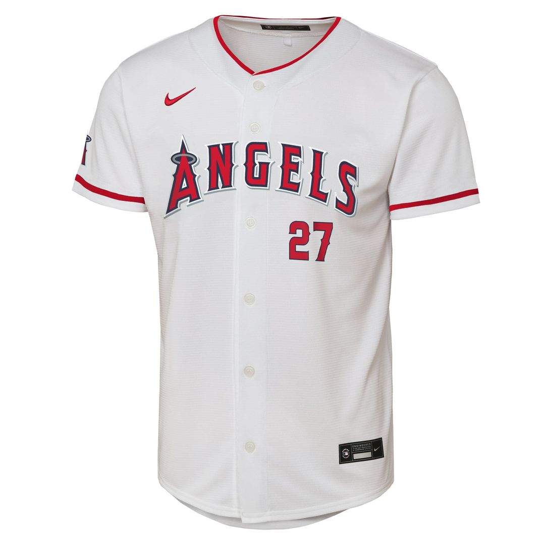 Los Angeles Angels Mike Trout Youth Home Stadium Jersey (White)
