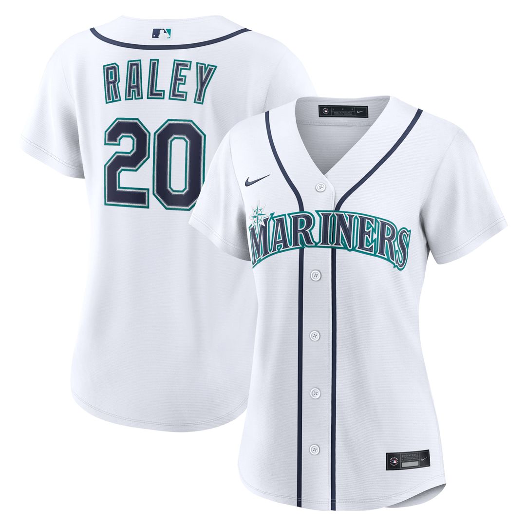 Seattle Mariners Luke Raley Women's Home Replica Jersey (White)