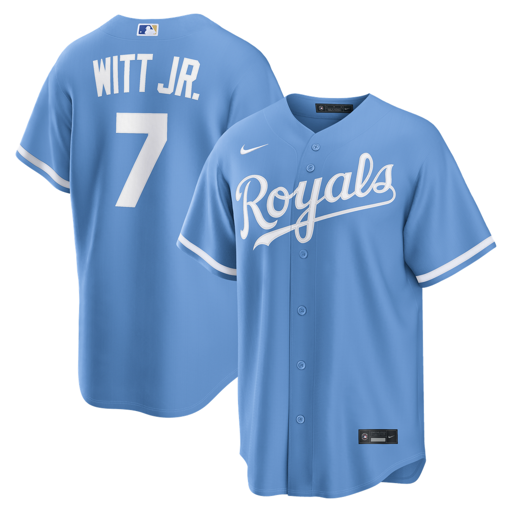 Kansas City Royals Bobby Witt Jr. Alternate Replica Jersey (Light Blue)
