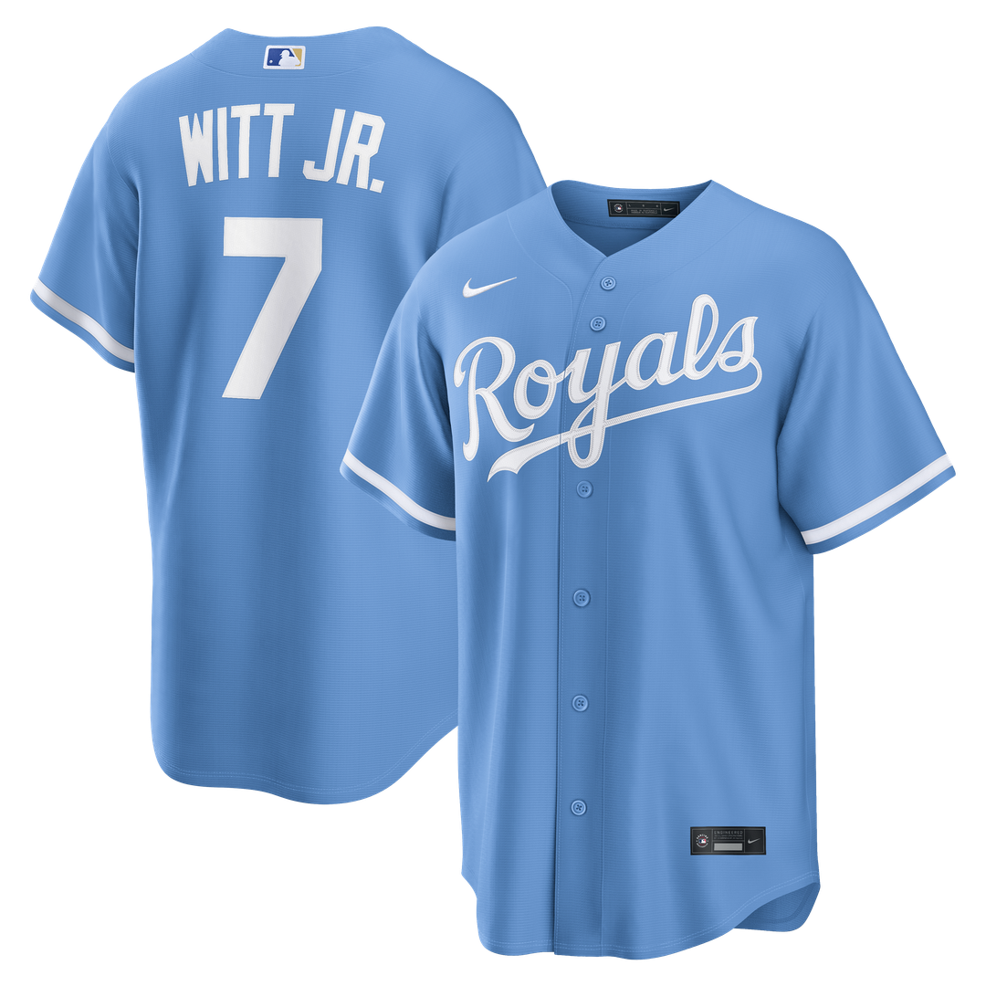 Kansas City Royals Bobby Witt Jr. Alternate Replica Jersey (Light Blue)