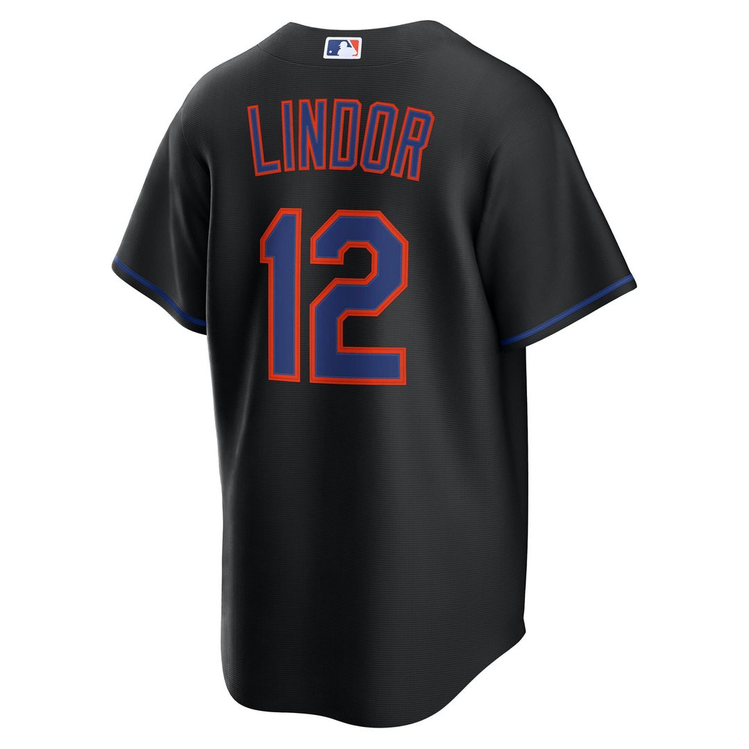 New York Mets Francisco Lindor Alternate Replica Jersey (Black)