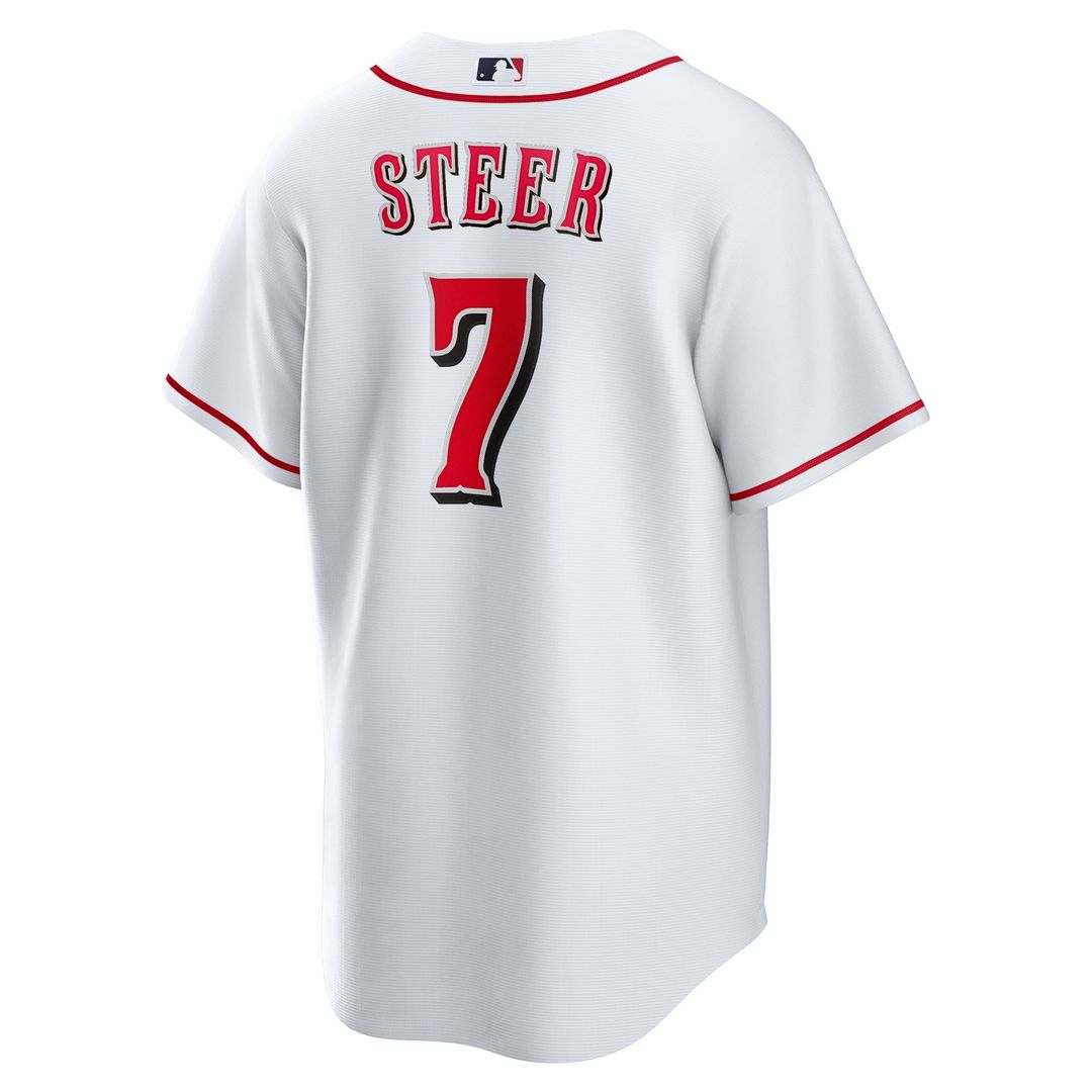 Cincinnati Reds Spencer Steer Home Replica Jersey (White)