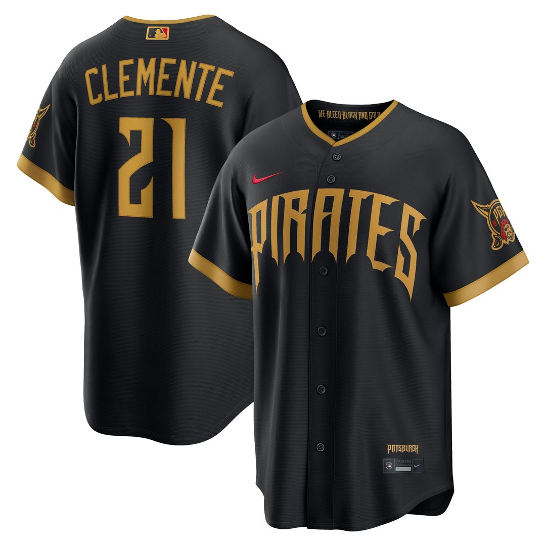 Pittsburgh Pirates Roberto Clemente 2026 City Connect Stadium Jersey (Black)