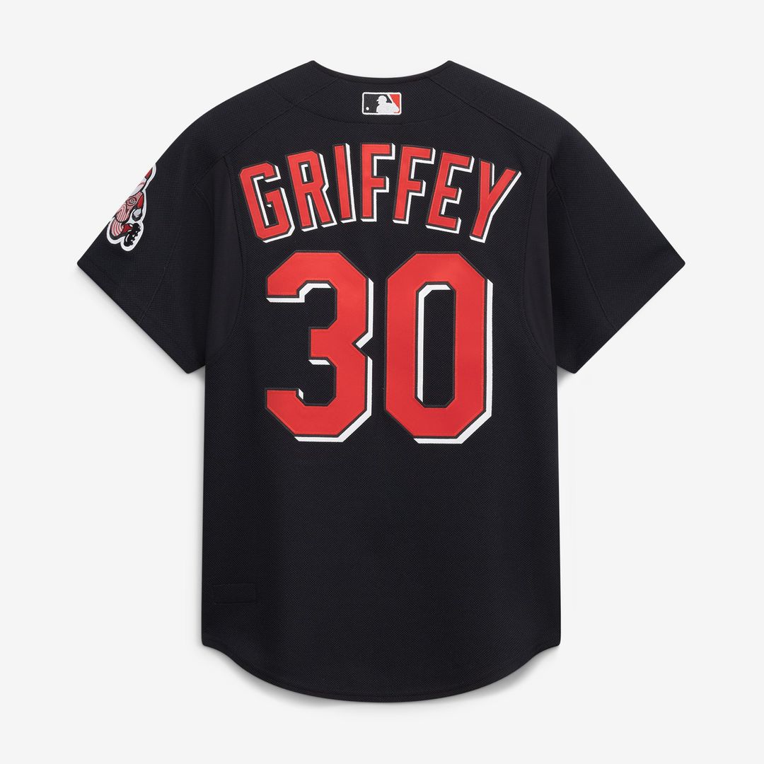 Cincinnati Reds Ken Griffey Jr. Cooperstown Authentic Mesh Batting Practice Jersey (Black)