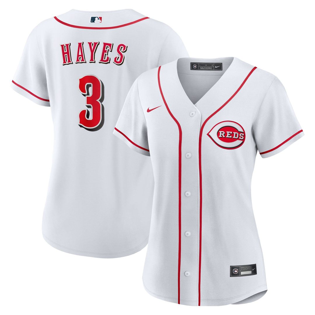 Cincinnati Reds Ke'Bryan Hayes Women's Home Replica Jersey (White)