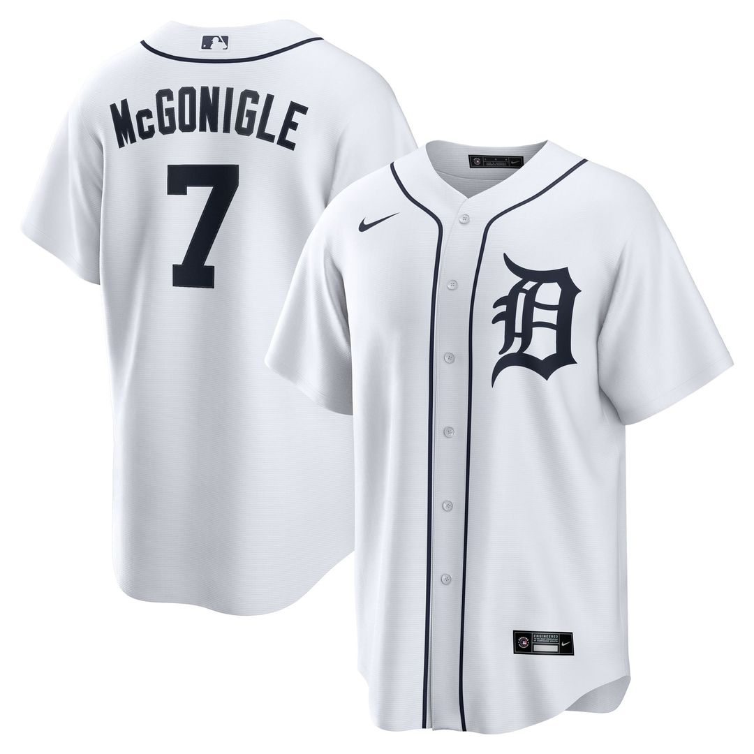 Detroit Tigers Kevin McGonigle Home Replica Jersey (White)