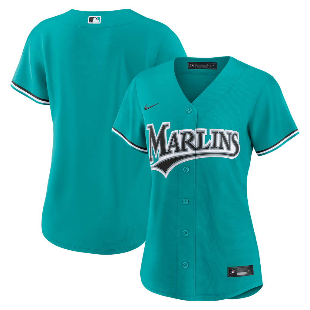 Miami Marlins Women's Alternate Replica Jersey (Teal)