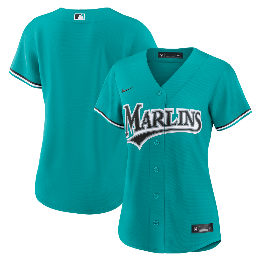 Miami Marlins Women's Alternate Replica Jersey (Teal)