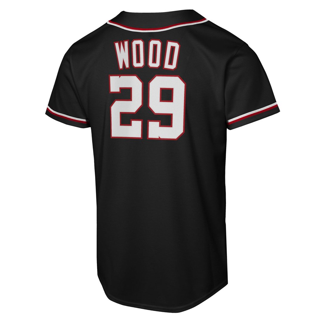 Washington Nationals James Wood Youth Fashion Replica Jersey (Black)