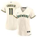Milwaukee Brewers Jackson Chourio Women's Home Replica Jersey (Cream)