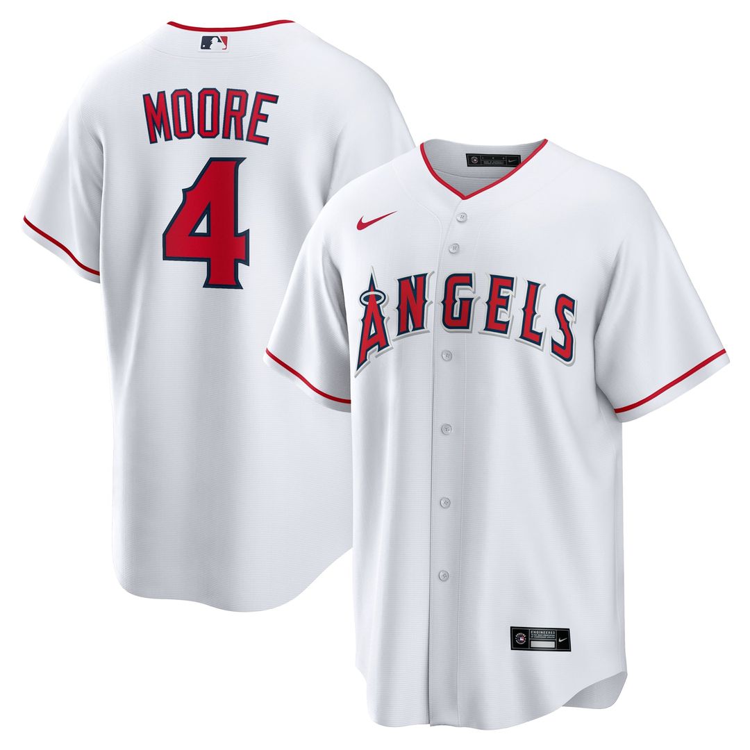 Los Angeles Angels Christian Moore Home Replica Jersey (White)