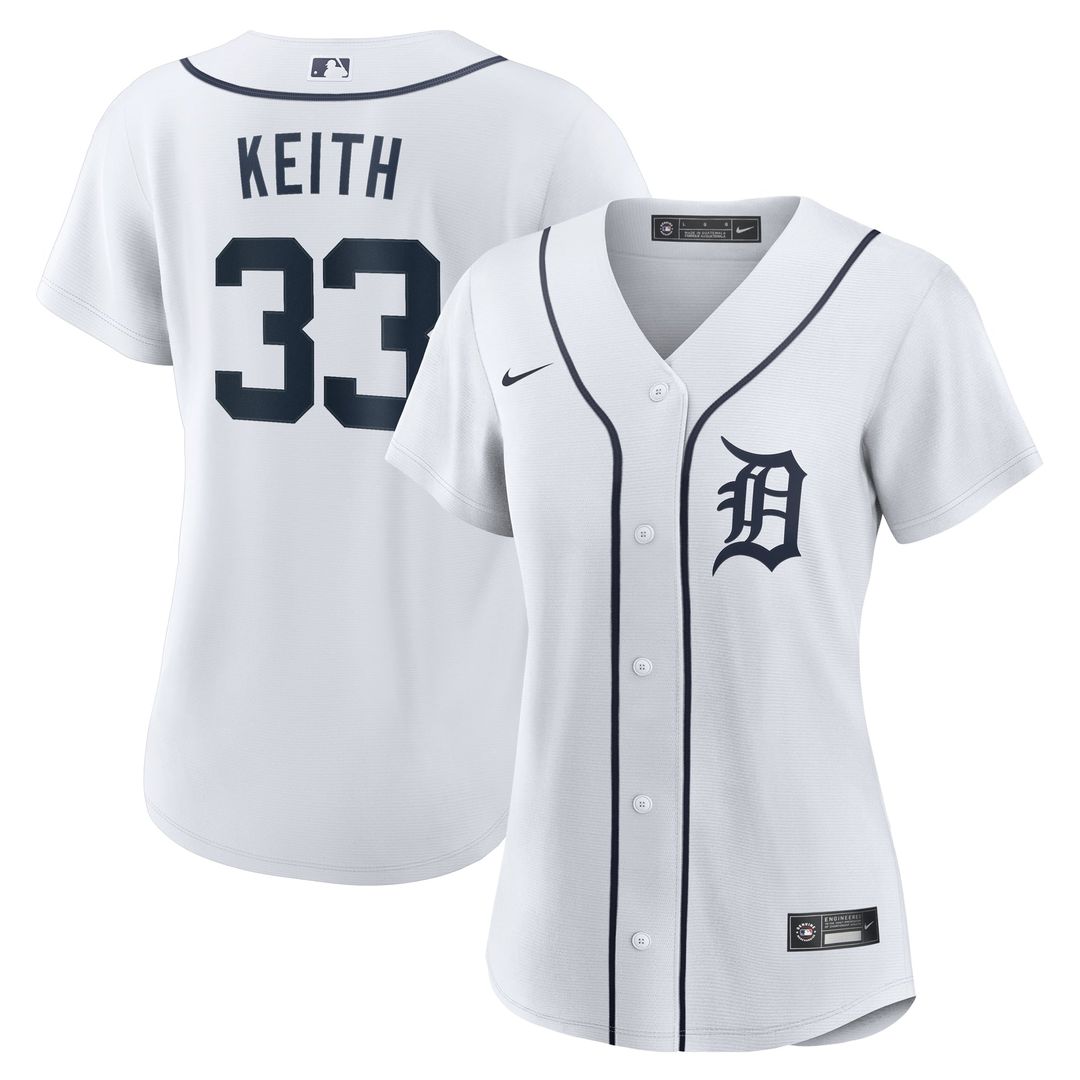 Detroit Tigers Colt Keith Women's Home Replica Jersey (White)